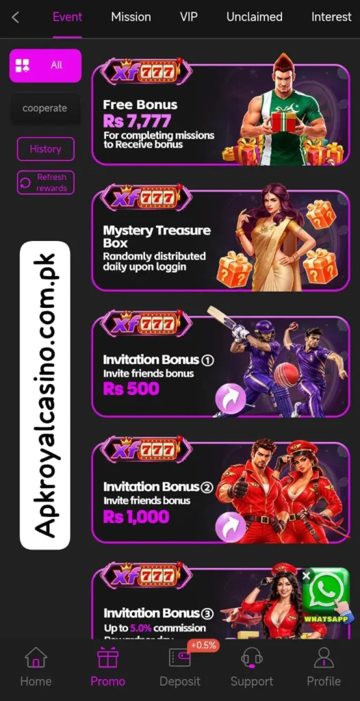 XF777 game download apk offers varities of games