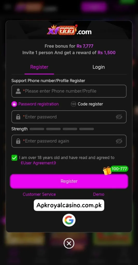 XF777 Game best earning app